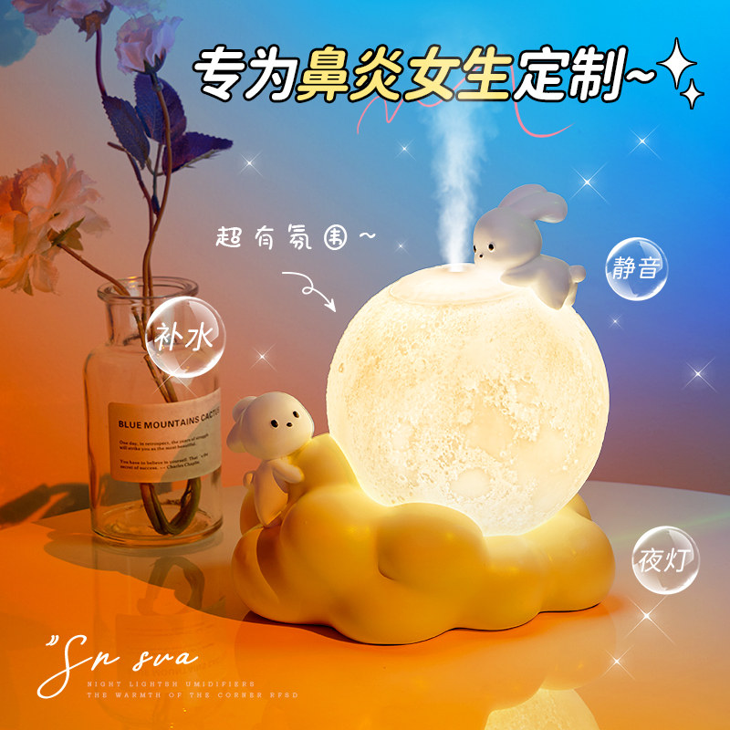 生日礼物女生七夕情人节送女友朋友给闺蜜实用的小众高级感加湿器