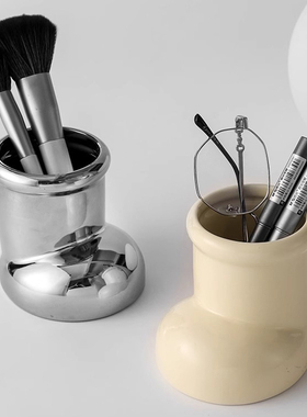 森度桌面收纳摆件笔筒文具整理客厅茶几家居圣诞鞋子装饰陶瓷简约