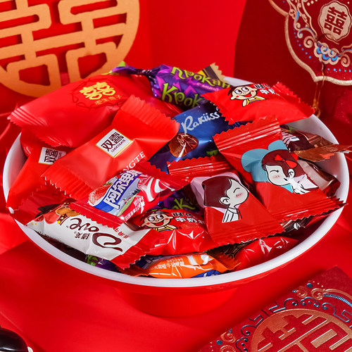 结婚喜糖散装批发丹玛仕朴拉达羽田铭菓订婚满月婚礼喜宴混合糖果 - 图1