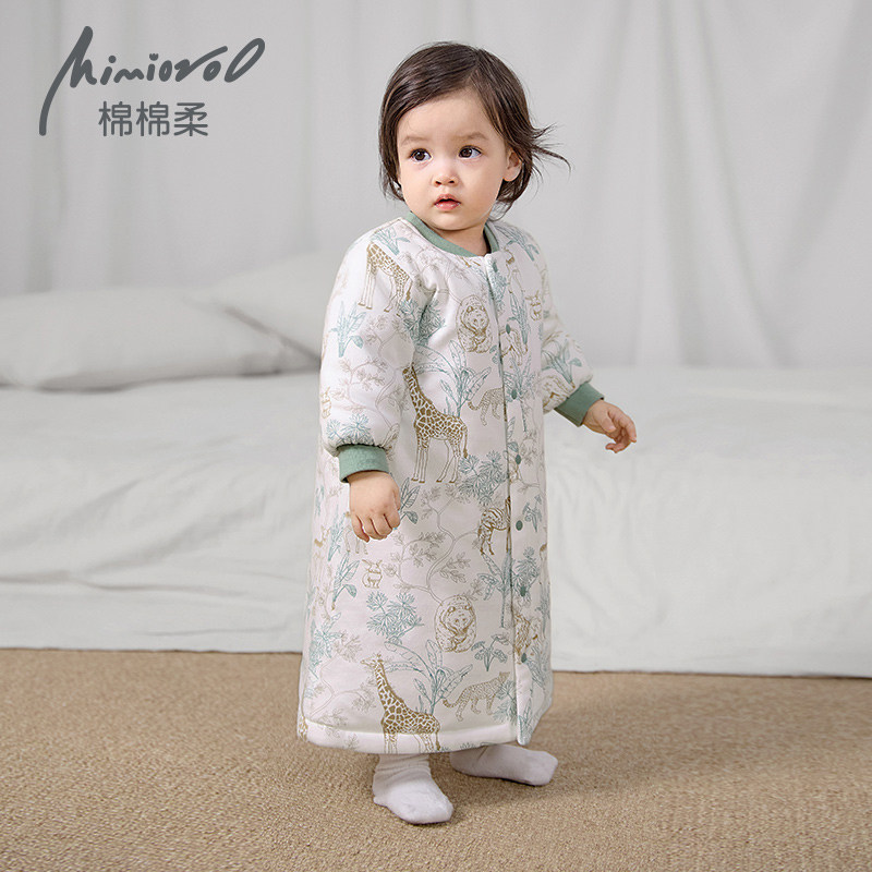 宝宝睡衣冬季儿童睡袍秋冬夹棉加厚男童家居服纯棉婴幼儿怛温睡袋,淘宝优惠券,粉丝福利购,淘宝优惠卷