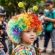 Hairbands afro Crazy wig ເດັກນ້ອຍ