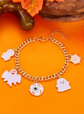 万圣节手链南瓜幽灵吊坠手饰可爱卡通配饰装扮手串礼物2025新款