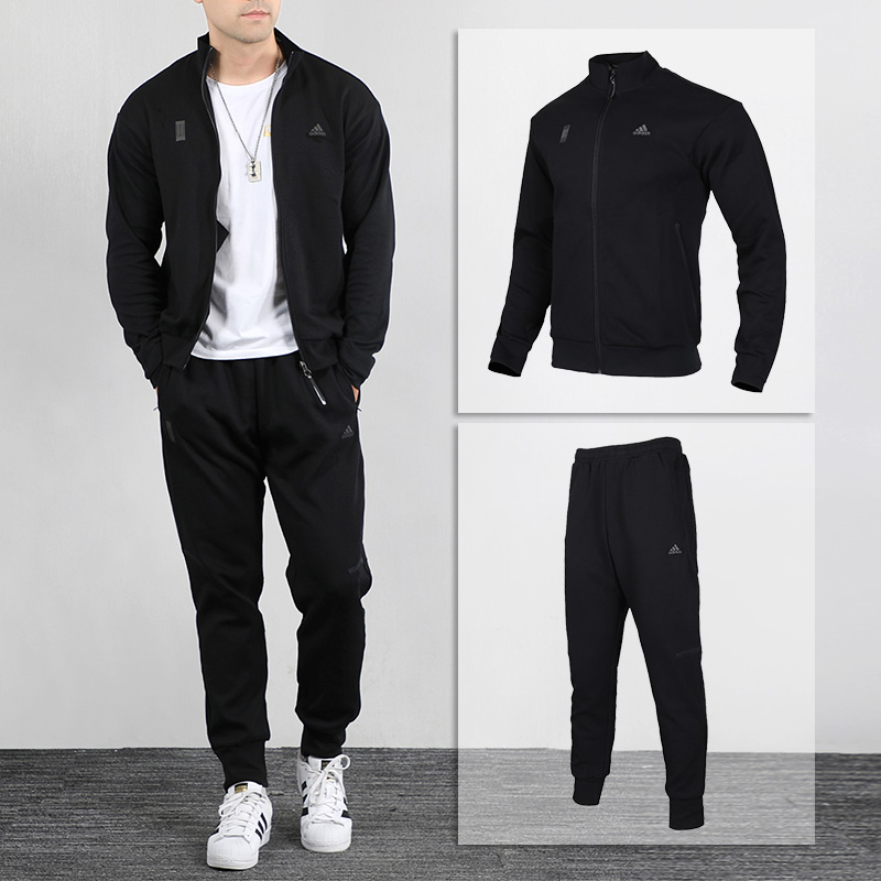 Adidas Sportswear Set Men's 2020 Spring New Wuji Sportswear Casual Coat Closure Pants