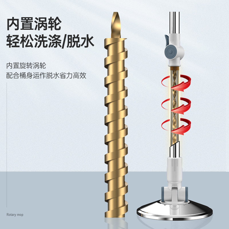 旋转拖把2021新款免手洗懒人拖地神器家用一拖净墩拖布桶自动甩干