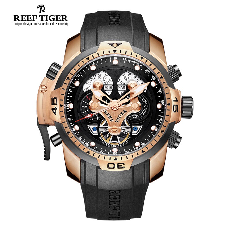 瑞夫泰格/ rt镂空潮流多功能机械表 瑞夫泰格国产腕表