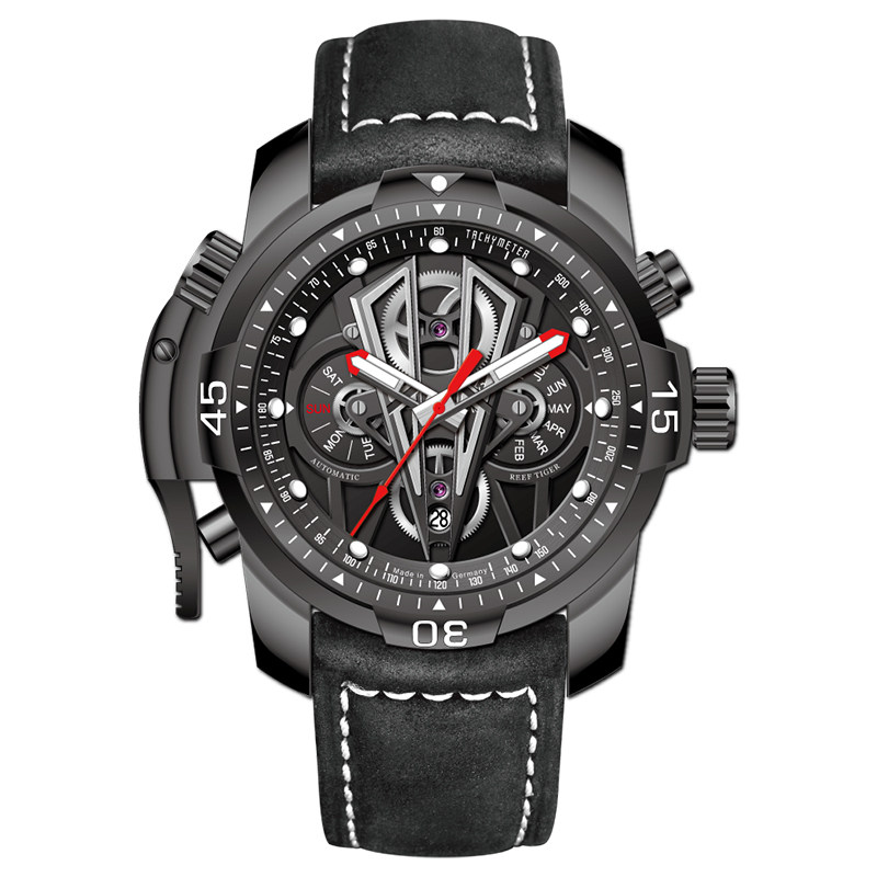 瑞夫泰格/ rt潮男防水男皮带机械表 瑞夫泰格国产腕表