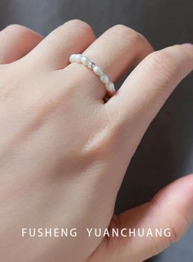 无女真淡水珍珠复古天然戒指包邮