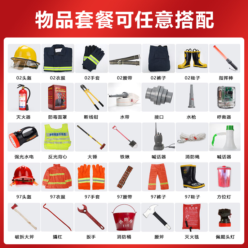 长治市微型消防站消防器材全套应急器材灭火工具存放柜工地消防柜-图1