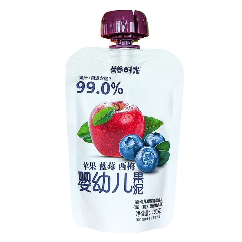 营养时光婴幼儿水果泥儿童宝宝辅食蔬果泥黄桃苹果西梅维生素vc