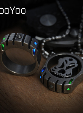 CooYoo 冷环/冷环plus防身戒指 钛合金指环EDC氚管发光防卫破窗器