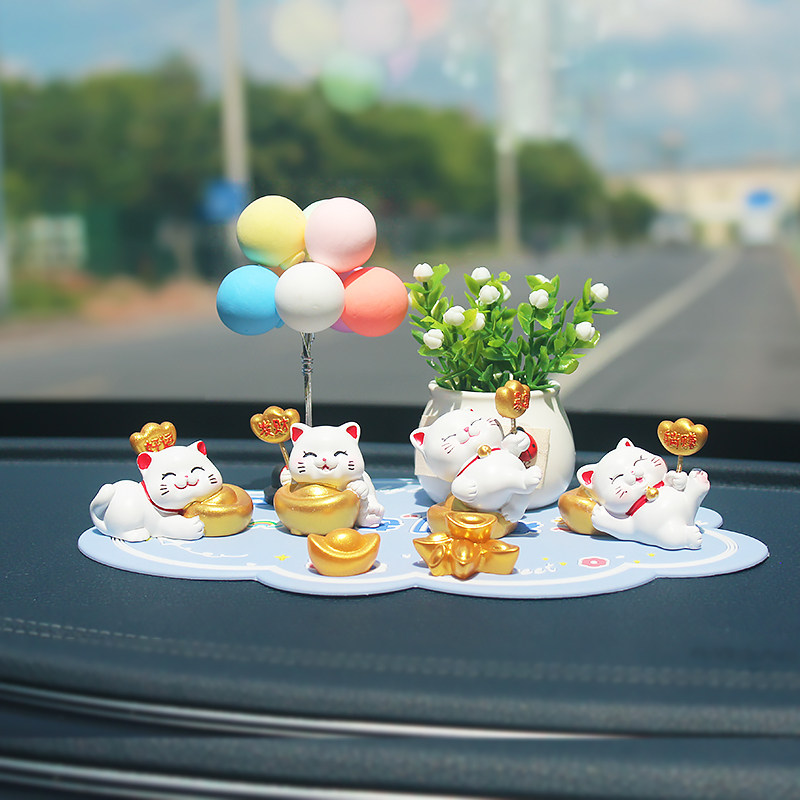 汽车摆件摇摆招财猫中控台车内装饰品车载车上用品高档可爱车饰女,淘宝优惠券,粉丝福利购,淘宝优惠卷