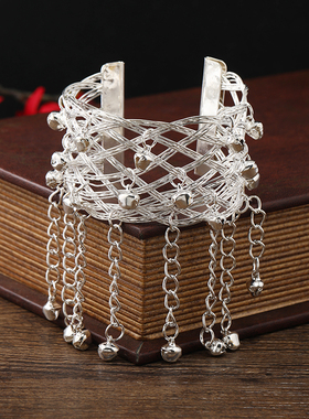 异域古风汉服铃铛手镯敦煌风臂镯