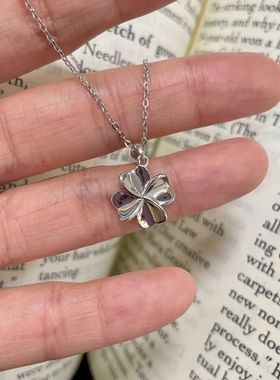 新款陷入我们的热恋刘浩存徐栀同款四叶草幸运项链镀S925银锁骨链