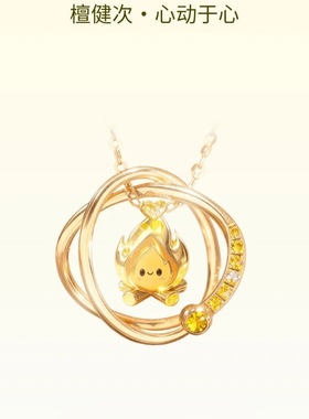 新款明星檀健次音乐徽章项链定制款高品质小众设计高级感锁骨链女