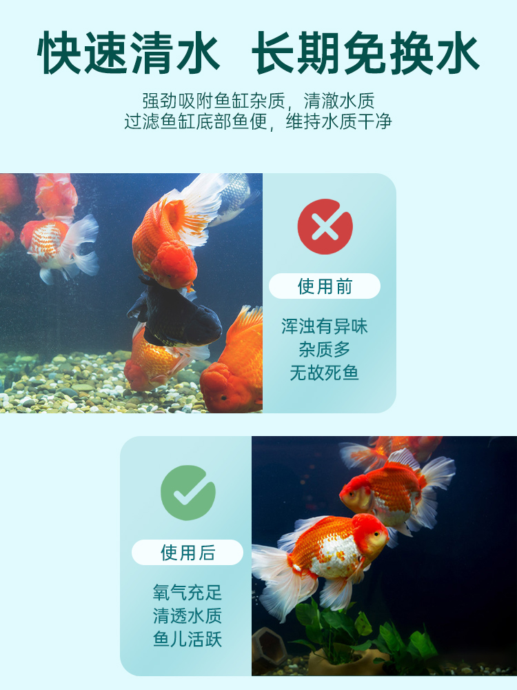 鱼缸内置过滤器三合一过滤设备增氧泵静音潜水抽水泵家用氧气水泵 - 图1