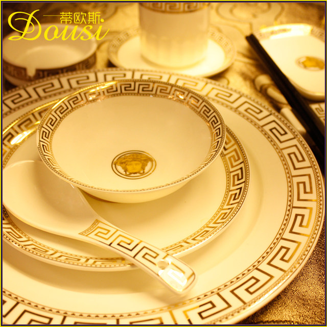 High-end hotel ceramic tableware hotpot set