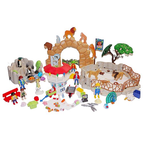 playmobil摩比世界德国儿童玩具仿真野生动物园套装 狮子老虎大象 - 图3