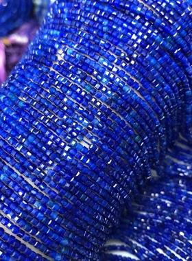 2MM 蓝宝玉方糖 方块散珠半成品手链项链配件饰品