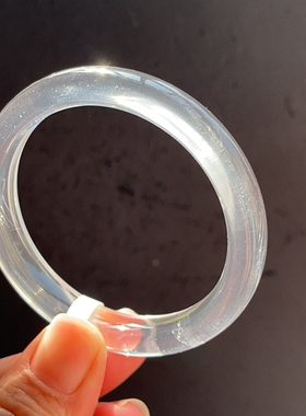 新品上架 天然奶白晶手镯女款冰种白月光手镯送女友礼物 50.8mm