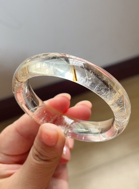 新品上架 天然发晶手镯 清爽款手镯 56.4mm