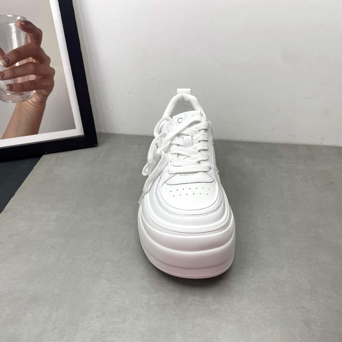 2026春季新款小白鞋圆头深口系带松糕厚底韩版学生板鞋女士单鞋,淘宝优惠券,粉丝福利购,淘宝优惠卷