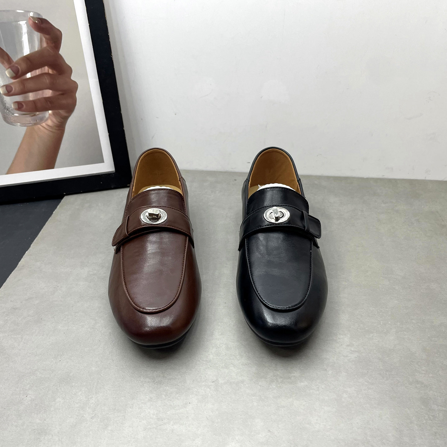 2026春季新款乐福鞋英伦风一脚蹬平底防滑软底小皮鞋时尚女单鞋,淘宝优惠券,粉丝福利购,淘宝优惠卷