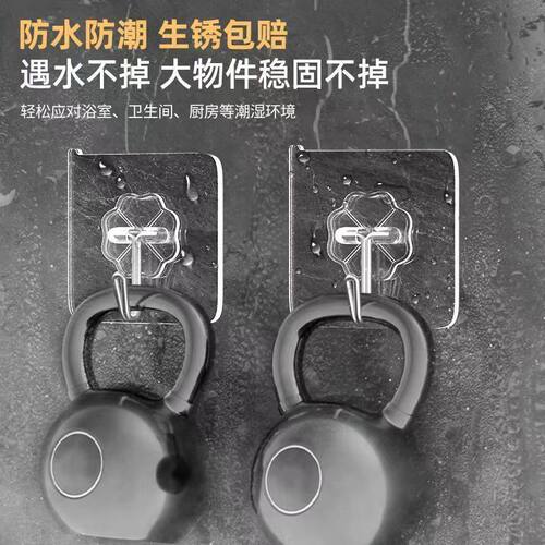 挂钩强力粘胶贴墙壁透明挂钩免打孔挂钩无痕强力承重浴室厨房粘钩 - 图2