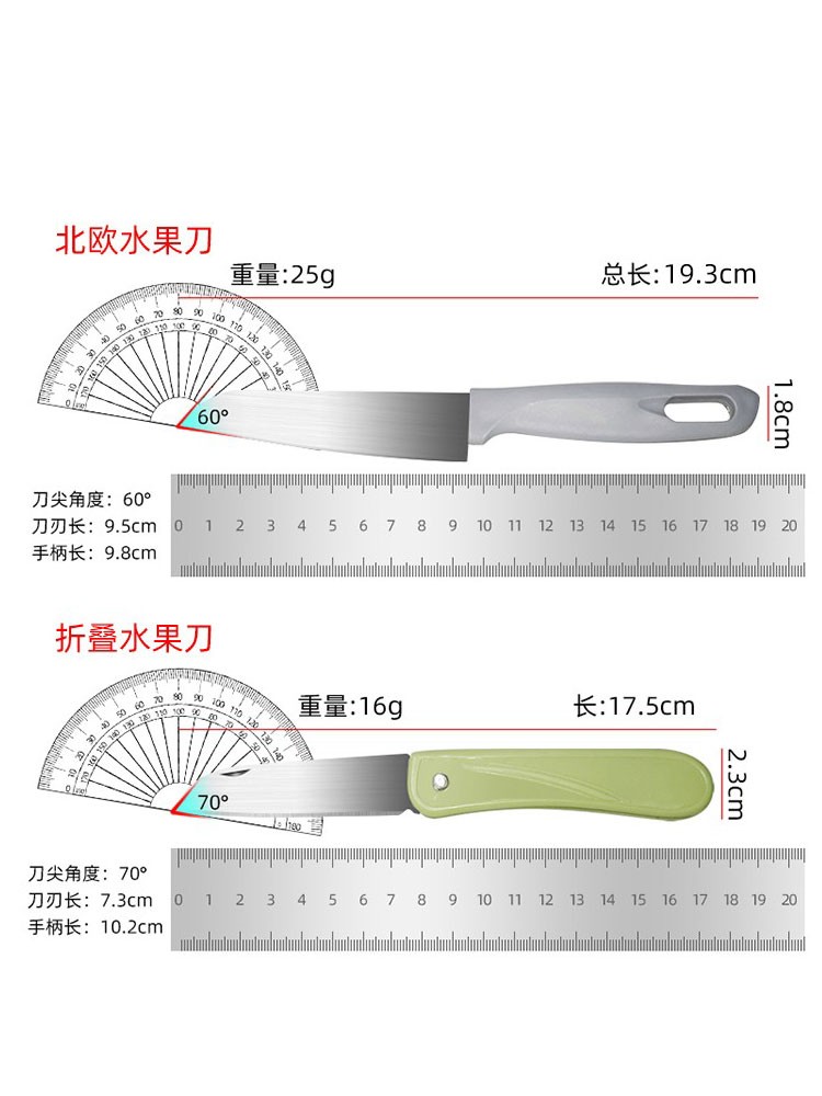 不锈钢折叠水果刀家用削皮刀锋利拆快递小刀迷你便携快递刀子宿舍-图2