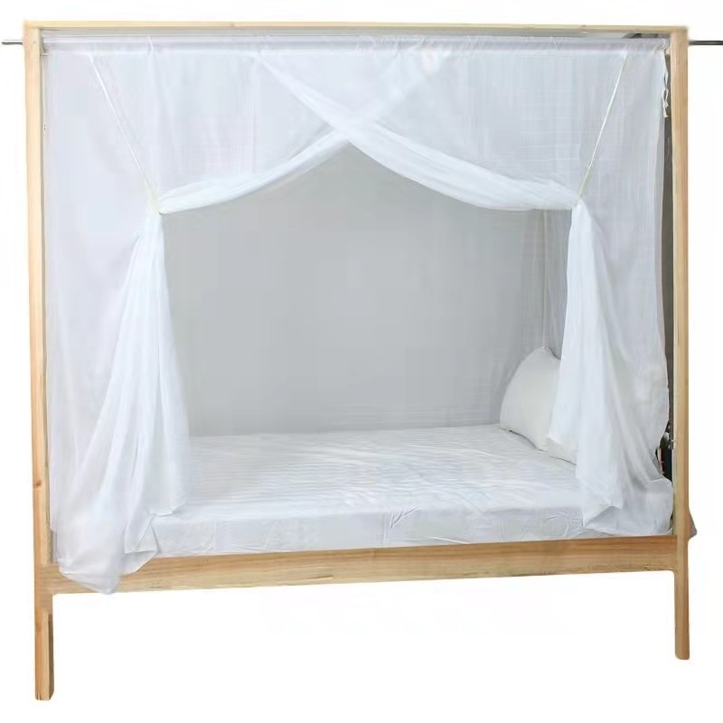 家用老式棉纱蚊帐学生宿舍床穿杆绑绳防尘顶加密加厚单门纹账定制,淘宝优惠券,粉丝福利购,淘宝优惠卷