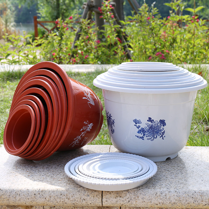 厂家直销优质圆形塑料花盆绿植大号特大加厚阳台多肉花盆托盘包邮,淘宝优惠券,粉丝福利购,淘宝优惠卷