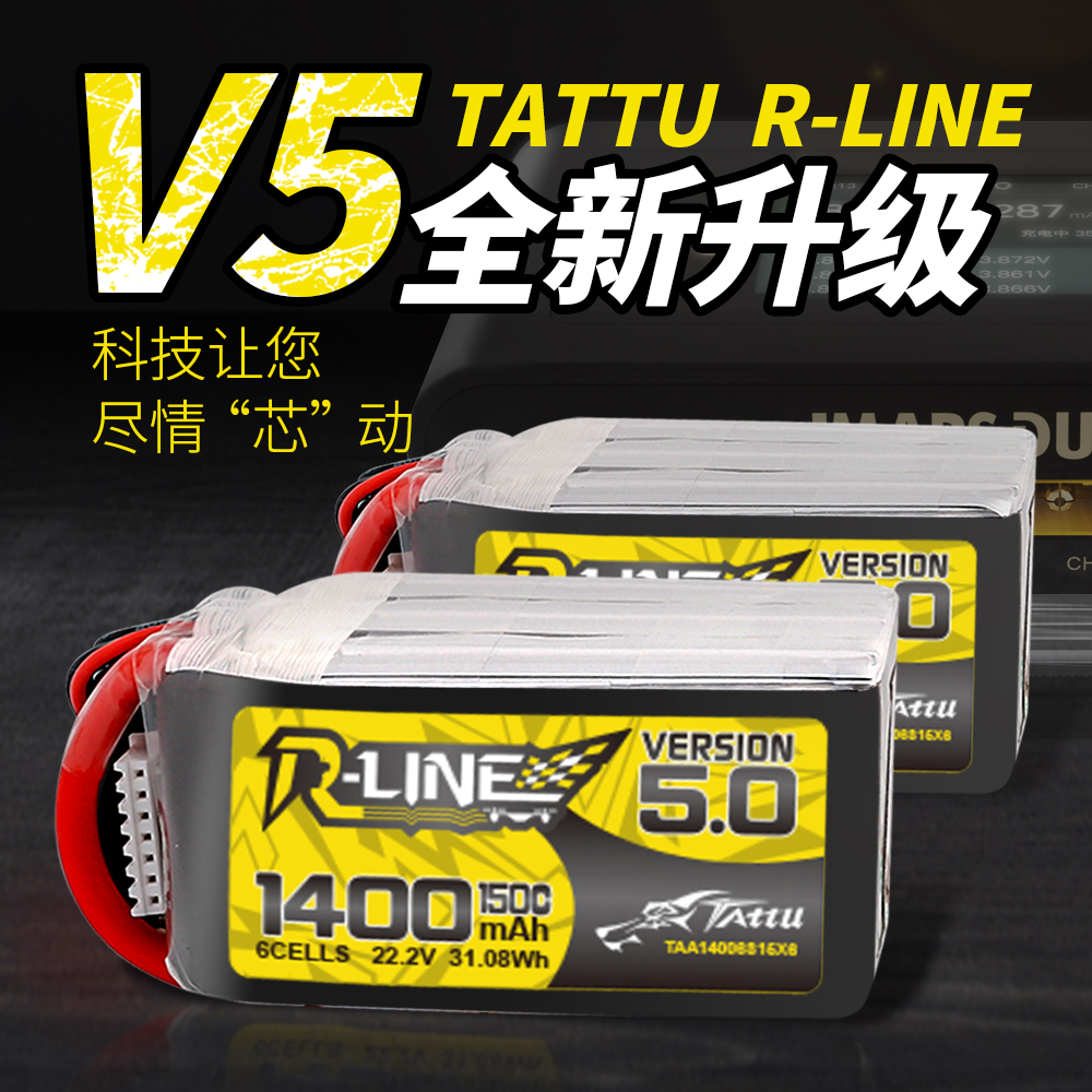 格氏金砖5.0格式RLINE锂电池6S  1200MA 1400MAH150C新品 - 图0