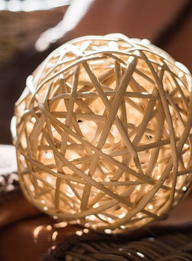 柳编球婚庆道具新款diy吊