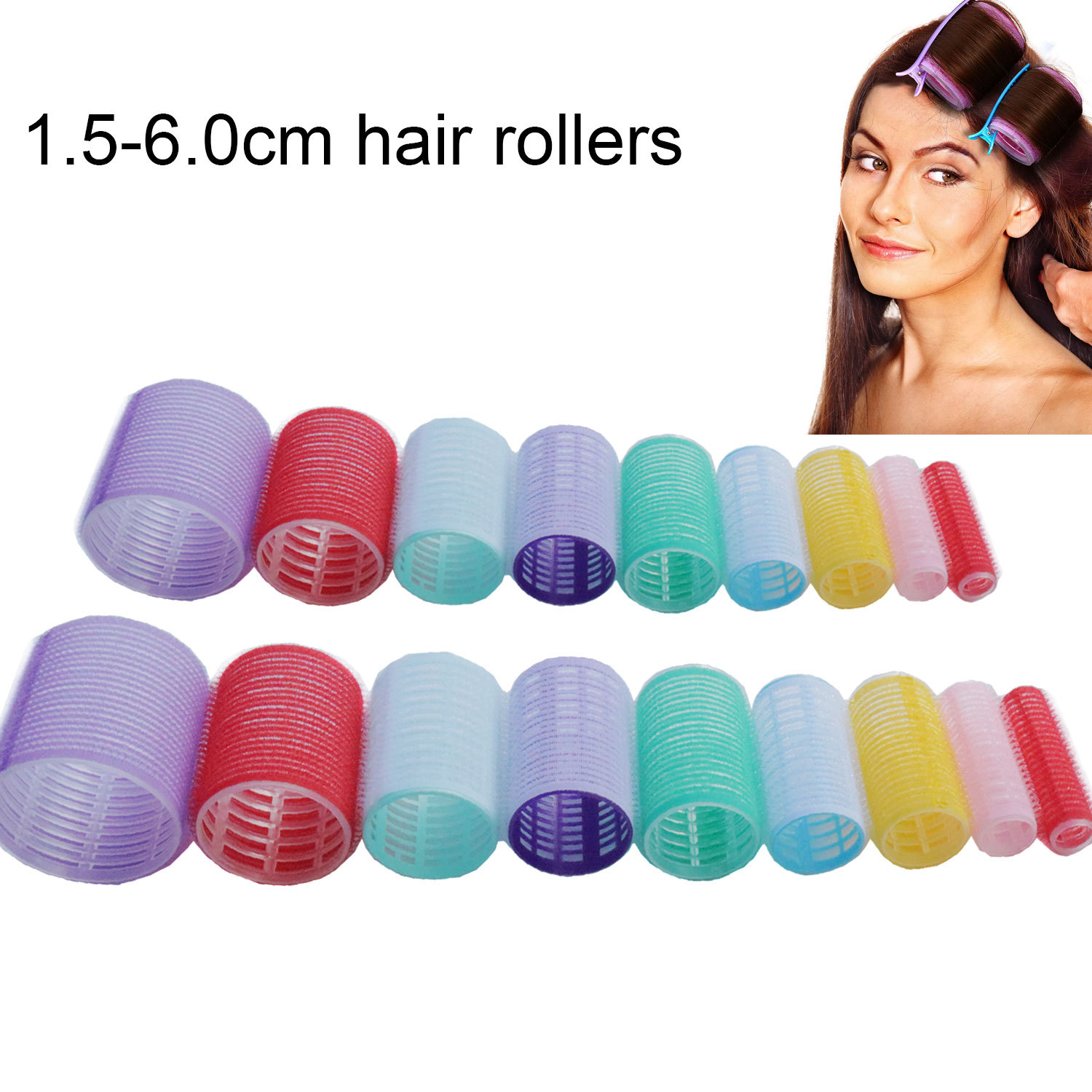 Self-Grip Hair Rollers Heatless Hair Curlers No Heat Hair Ba - 图0