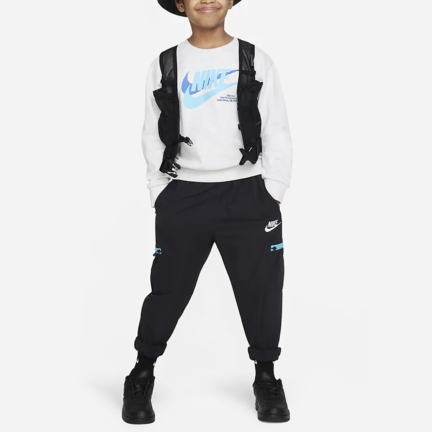 Nike/耐克正品春季新款小童运动休闲简约卫衣FJ6525-051-图1