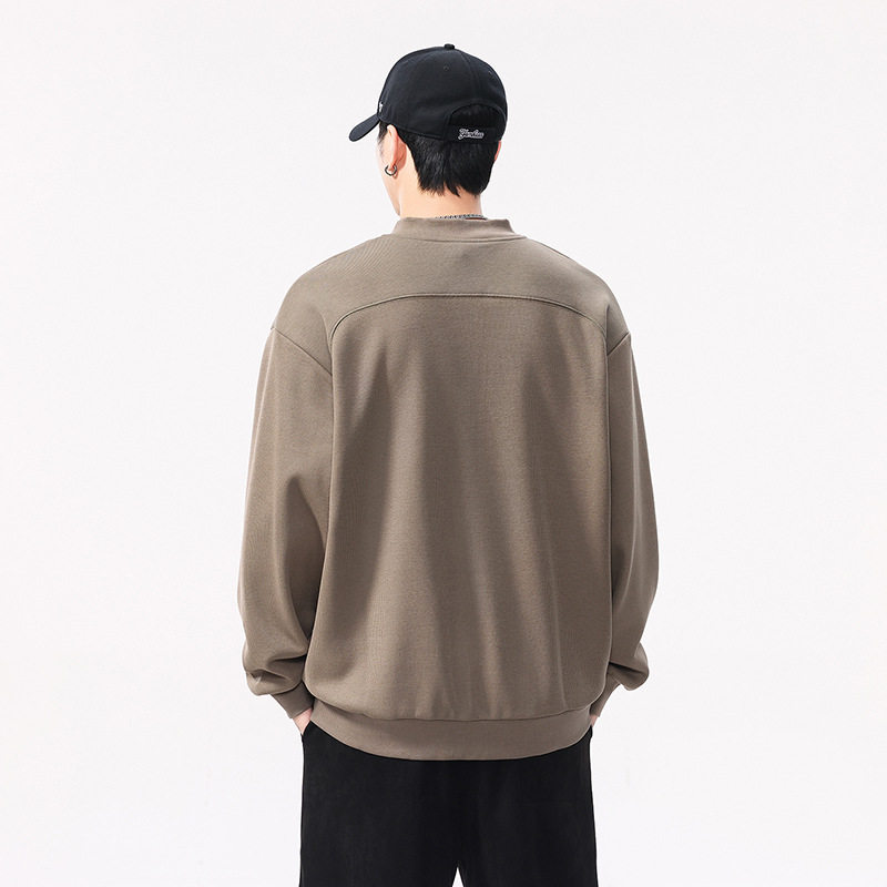 美式复古重磅卫衣男士春季潮牌亨利领套头外套男春秋款长袖POLO衫,淘宝优惠券,粉丝福利购,淘宝优惠卷