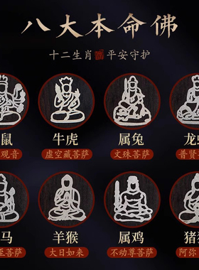 沉香木本命佛吊坠普贤菩萨毛衣链
