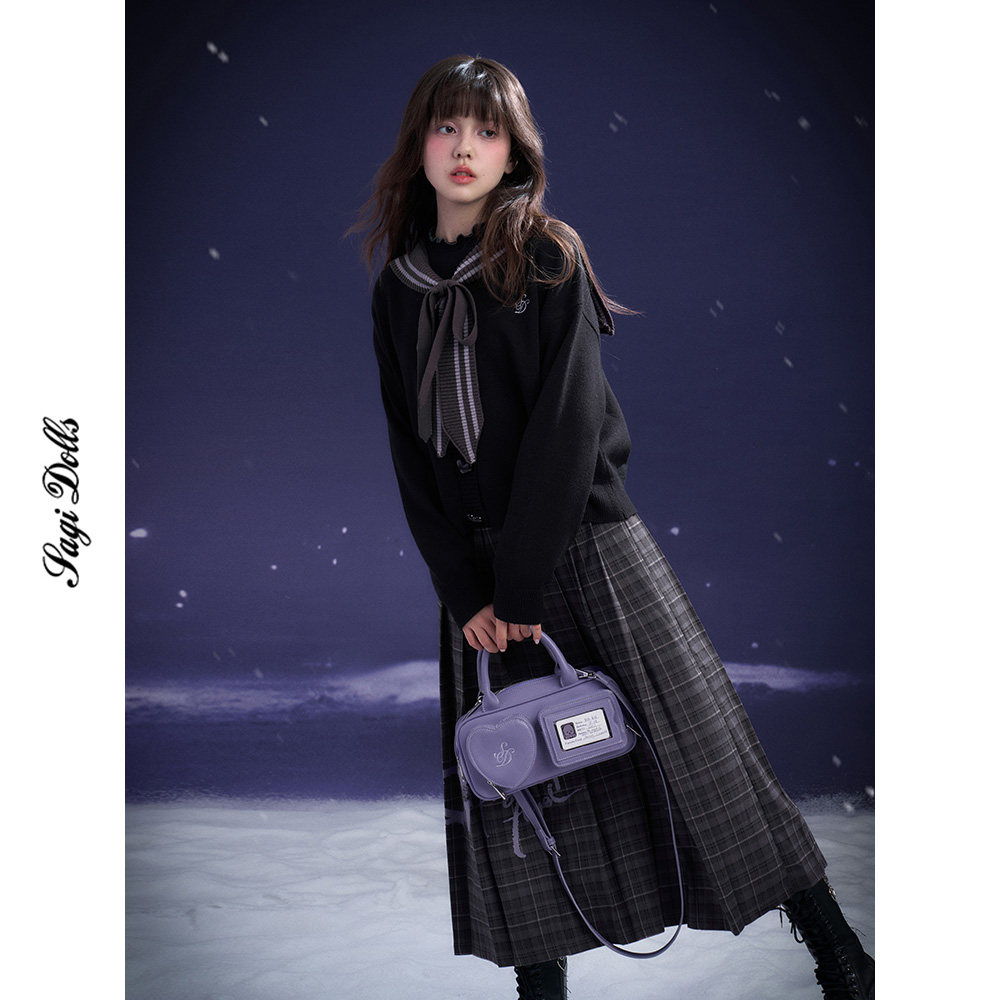 SagiDolls少女斗志 #暖芋夹心#甜心海军领针织开衫外套宽松百搭冬,淘宝优惠券,粉丝福利购,淘宝优惠卷