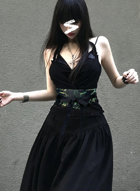 新中式腰封富贵竹刺绣女士腰带