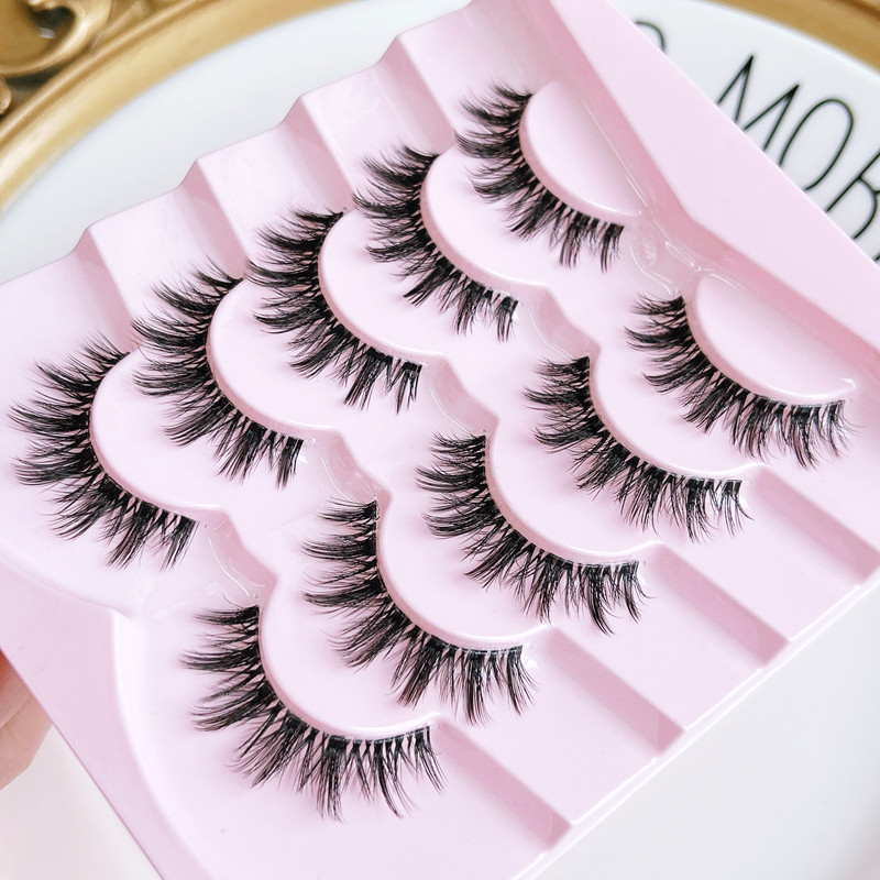 雨卡卡YG15纯欲浓密假睫毛泰妆欧美漫画透明梗眼睫毛恶魔自然一片 - 图3