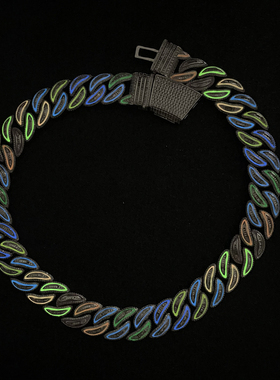 LFL铜镀K金古巴链男女夜光百搭