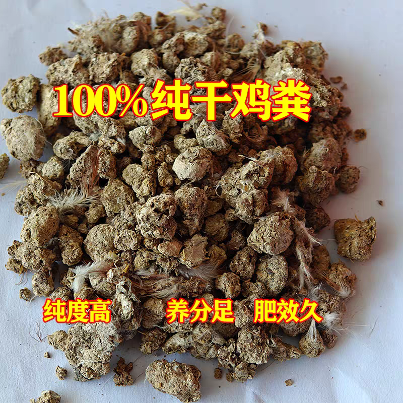 优质50斤纯干鸡粪块农家鸡粪有机肥发酵有机肥鸡屎肥料无杂质包邮 - 图0