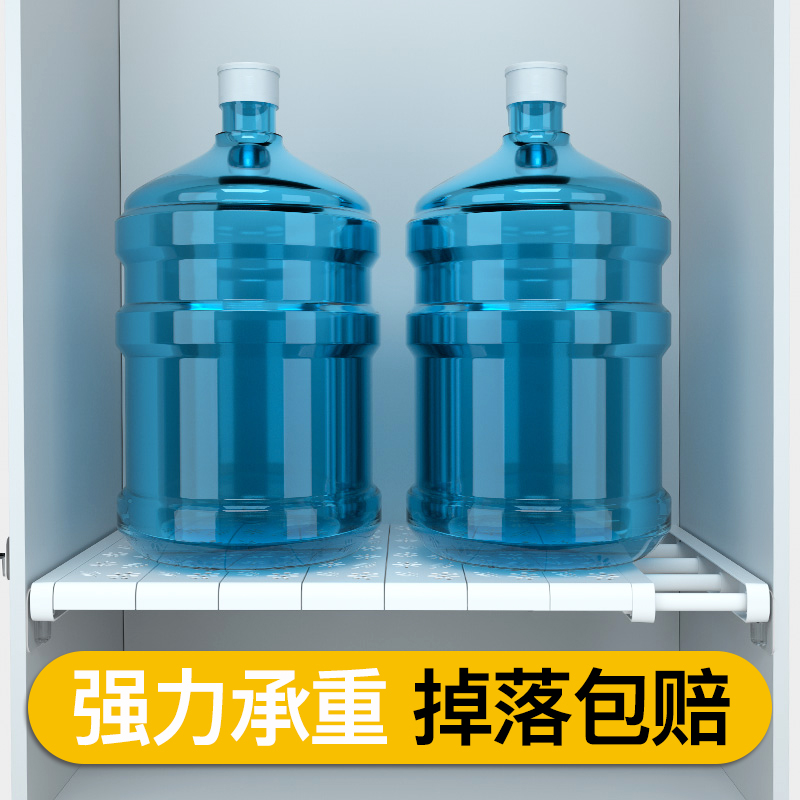 衣柜分层隔板柜子免钉免打孔伸缩置物架橱柜隔断收纳神器宿舍隔层 - 图3