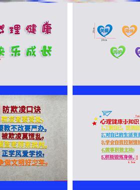 主题墙文化材料无纺布墙布置心理健康黑板报心灵环创班级墙贴纸