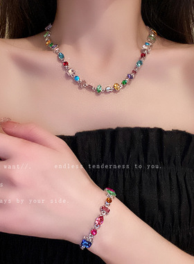 森系串珠子颈链锁骨链配饰