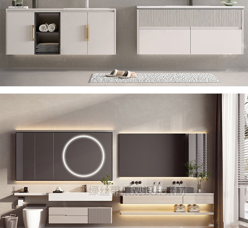 浴室柜洗手台储物柜子卫生间用品台盆现代卫浴子家装草图大师su模 - 图2