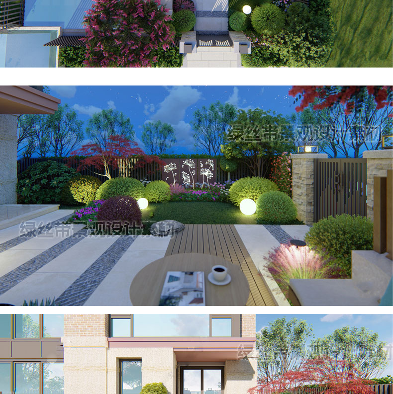 美式庭院花园私家屋顶露台景观园林小品英欧式自然花架su模型素材 - 图0