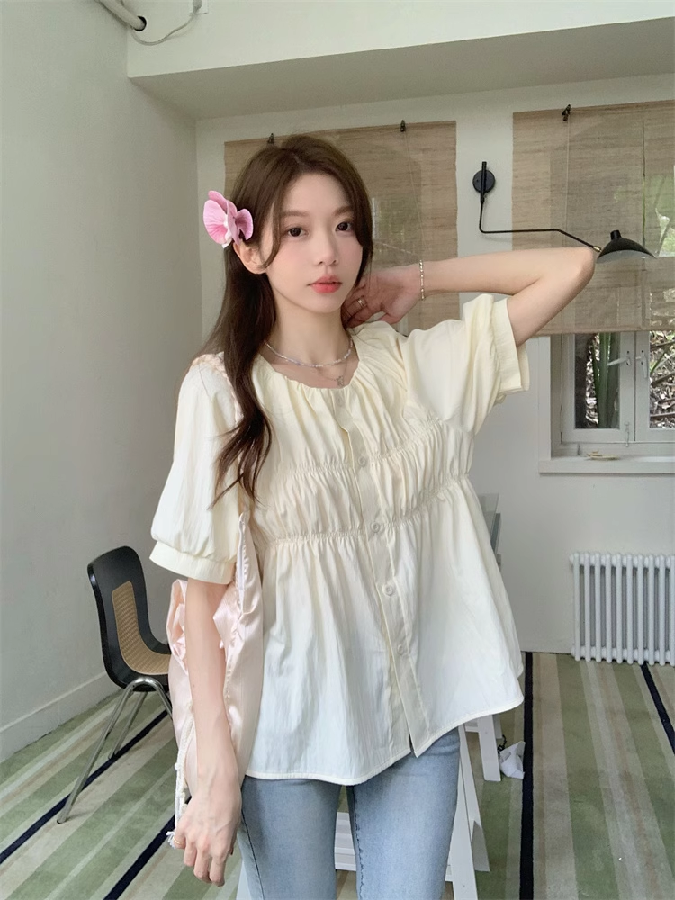 LY高级感方领碎花百褶泡泡袖雪纺衫女上衣小众超仙独特短款小衫_小懒猫美衣2号店_女装/女士精品-第2张图片-提都小院 LY高级感方领碎花百褶泡泡袖雪纺衫女上衣小众超仙独特短款小衫_小懒猫美衣2号店_女装/女士精品-第2张图片-提都小院