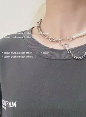 复古蛇形小众设计饰品珍珠项链