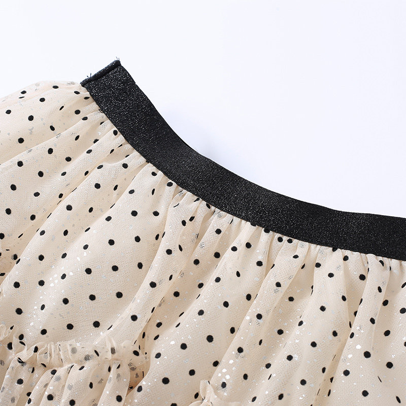 【清仓】RBIGX瑞比克童装秋季百搭潮流女童波点网纱蓬蓬裙短裙子,淘宝优惠券,粉丝福利购,淘宝优惠卷