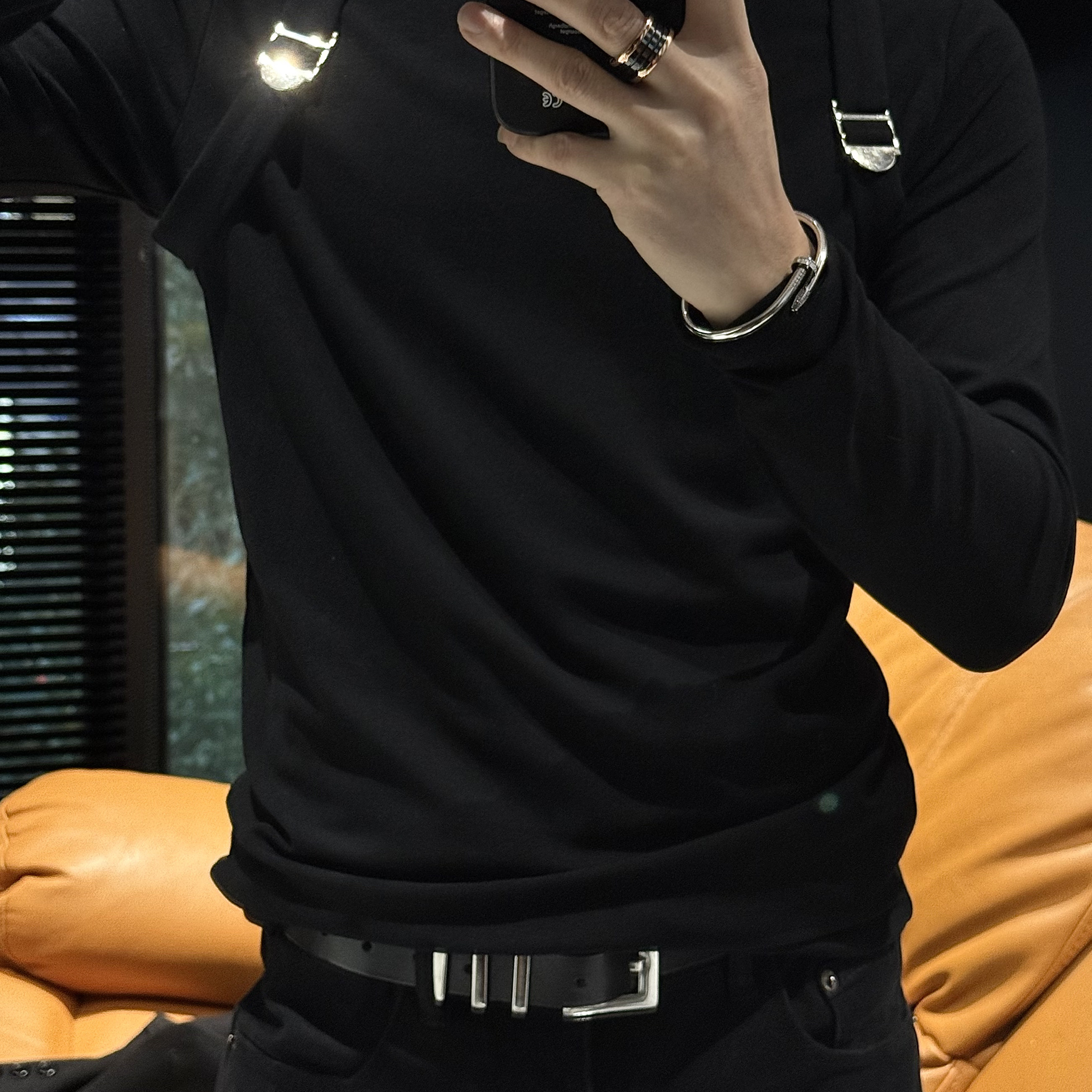 尚锋男装秋冬美式休闲背带裤日常半高领修身T恤长袖打底衫,淘宝优惠券,粉丝福利购,淘宝优惠卷